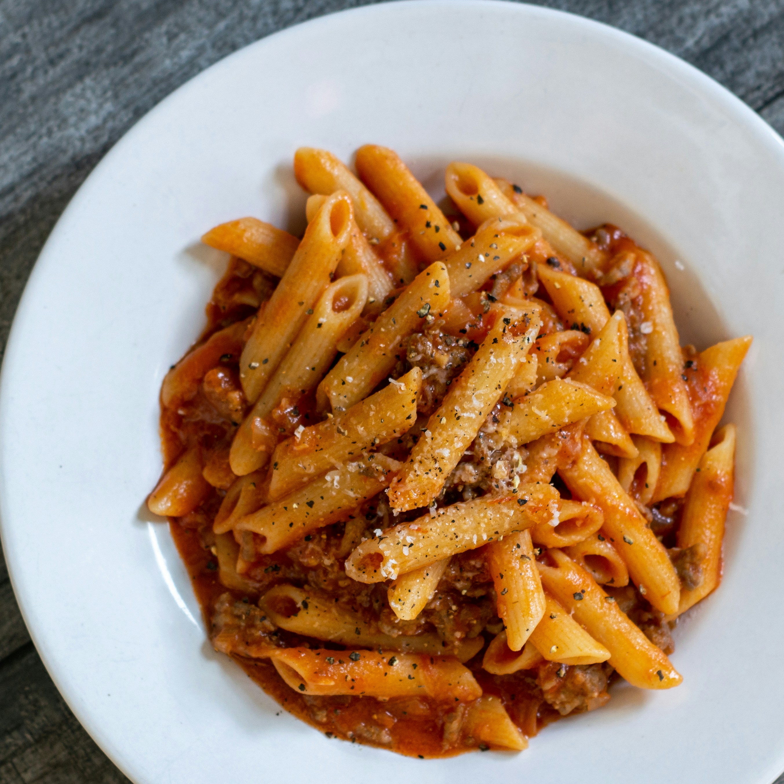 Beef penne